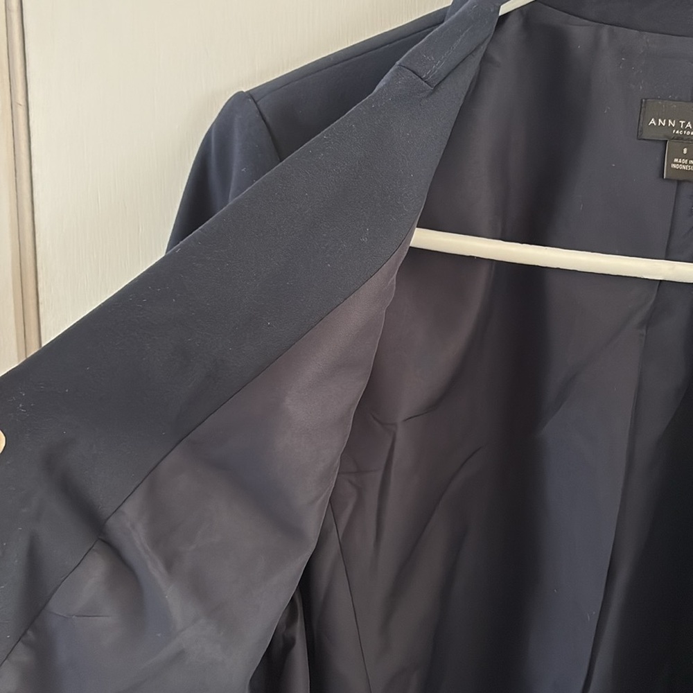 Ann Taylor Navy Single Button Fully Lined Blazer … - image 8